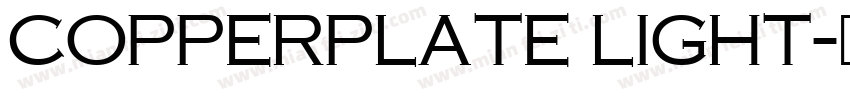 copperplate light字体转换